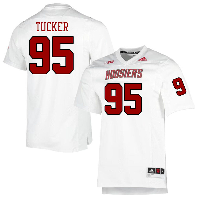 Men #95 Tyrique Tucker Indiana Hoosiers College Football Jerseys Stitched-Retro White